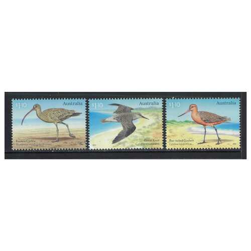 Australia 2021 Migratory Shorebirds Set of 3 Stamps MUH