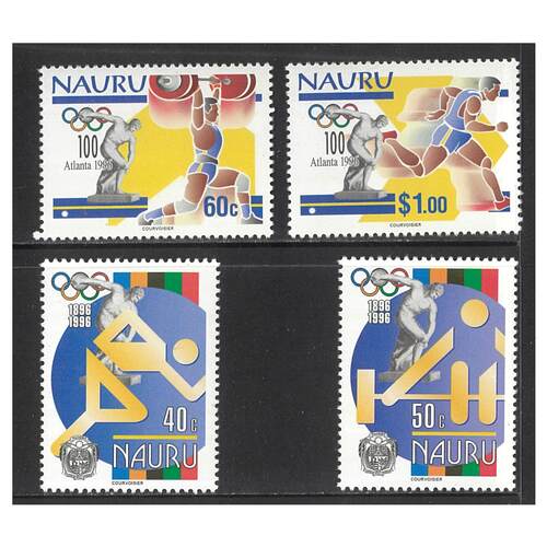 Nauru 1996 Centenary of Modern Olympic Games Set of 4 Stamps SG452/55 MUH