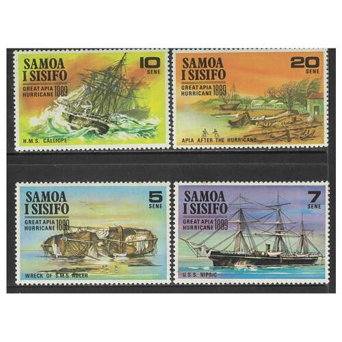 Samoa 1970 Great Apia Hurricane of 1889 Set of 4 Stamps SG341/44 MUH