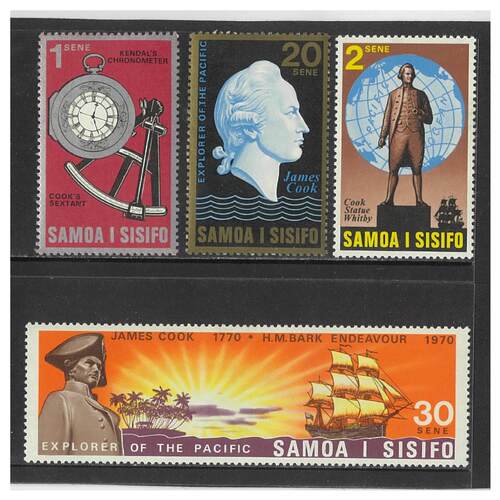 Samoa 1970 Cook's Exploration of Pacific Set of 4 Stamps SG349/52 MUH