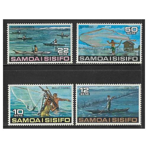 Samoa 1976 Fishing Set of 4 Stamps SG465/68 MUH