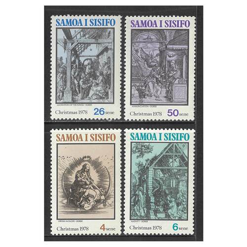 Samoa 1978 Christmas Set of 4 Stamps SG531/34 MUH