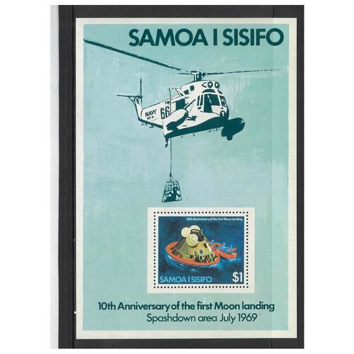 Samoa 1979 10th Anniv of Moon Landing Mini Sheet SG MS550 MUH