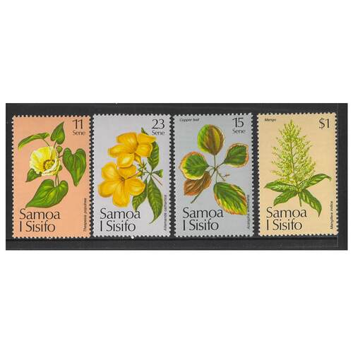 Samoa 1981 Christmas/Flowers Set of 4 Stamps SG607/10 MUH