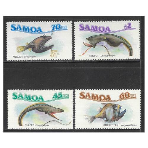 Samoa 1987 Deep Ocean Fish Set of 4 Stamps SG749/52 MUH