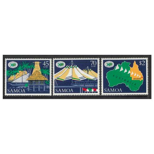 Samoa 1988 World Fair Brisbane Stamp Expo Set of 3 Stamps SG779/81 MUH