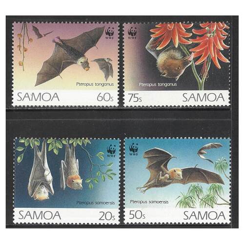 Samoa 1993 Endangered Species/Flying Foxes WWF Set of 4 Stamps SG898/901 MUH