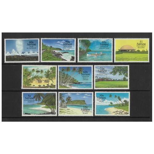 Samoa 1995 Scenic Views Set of 10 Stamps SG937/46 MUH 