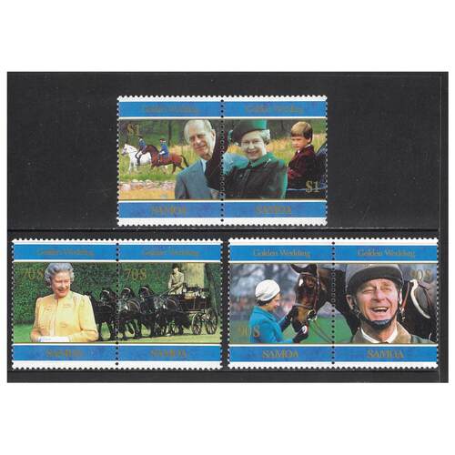 Samoa 1997 Golden Wedding of QEII & Prince Philip Set of 6 Stamps SG1007/12 MUH 