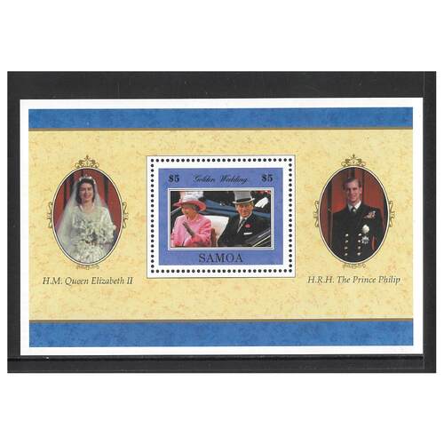 Samoa 1997 Golden Wedding of QEII & Prince Philip Mini Sheet SG1013 MUH 