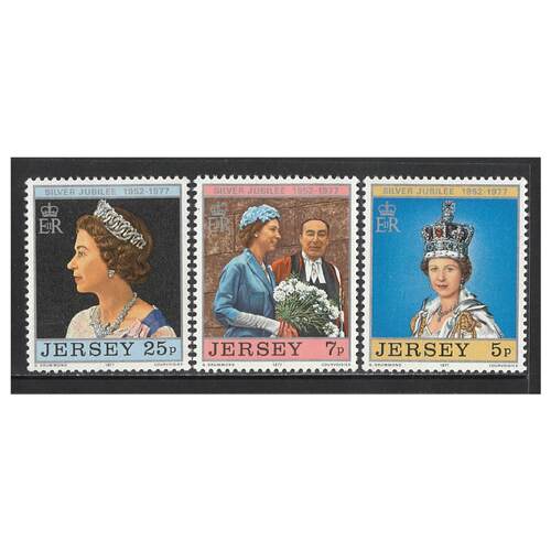 Jersey 1977 Silver Jubilee Set of 3 Stamps SG168/70 MUH