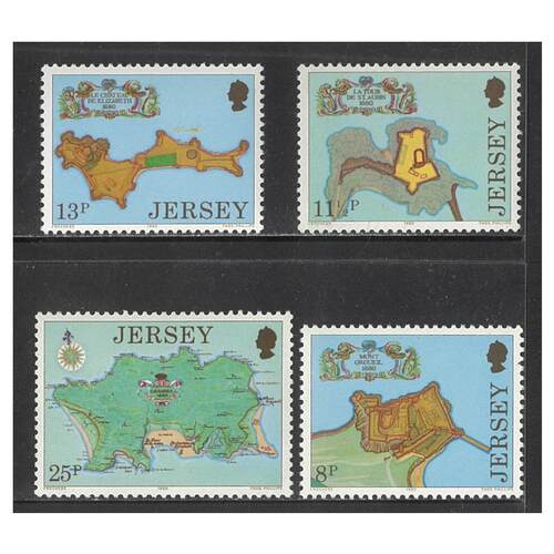 Jersey 1980 Fortresses/Drawings Set of 4 Stamps SG222/25 MUH