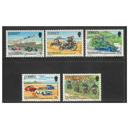 Jersey 1980 60th Anniv of Jersey Motocycle & Light Car Club Set of 5 Stamps SG233/37 MUH