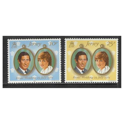 Jersey 1981 Royal Wedding Set of 2 Stamps SG284/85 MUH