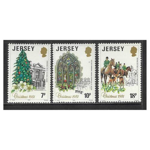 Jersey 1981 Christmas Set of 3 Stamps SG286/88 MUH