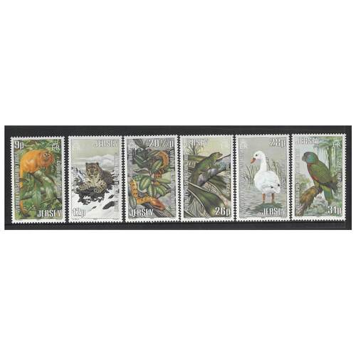 Jersey 1984 Wildlife Prevervation Trust 4th Series Set of 6 Stamps SG324/29 MUH