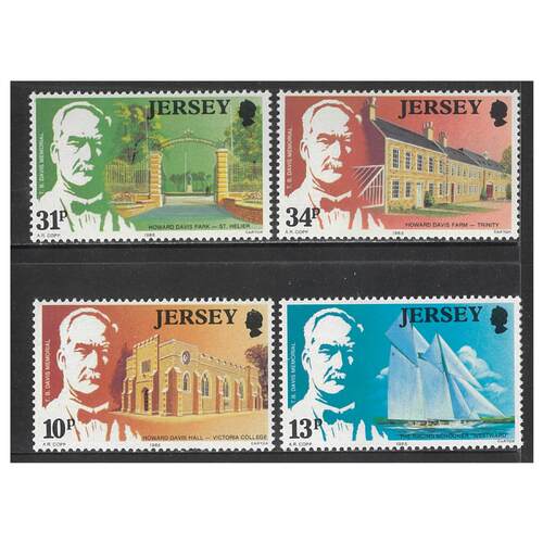 Jersey 1985 Thomas Davis Commemoration Set of 4 Stamps SG376/79 MUH