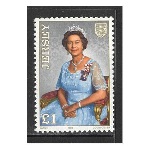 Jersey 1986 60th Birthday of Queen Elizabeth II Single Stamp SG389 MUH