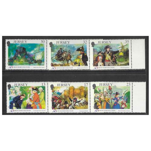 Jersey 1989 Bicentenary of French Revolution Set of 6 Stamps SG501/06 MUH