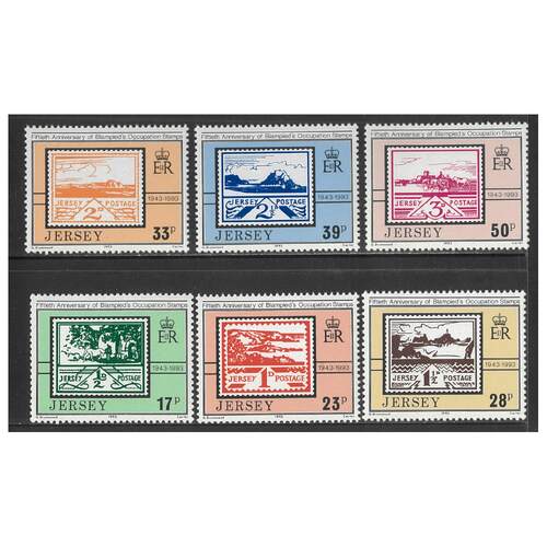 Jersey 1993 Edmund Blampied's Occupation Stamps Anniv Set of 6 Stamps SG628/33 MUH