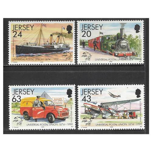 Jersey 1999 125th Anniv of UPU/Mail Transport Set of 4 Stamps SG886/89 MUH