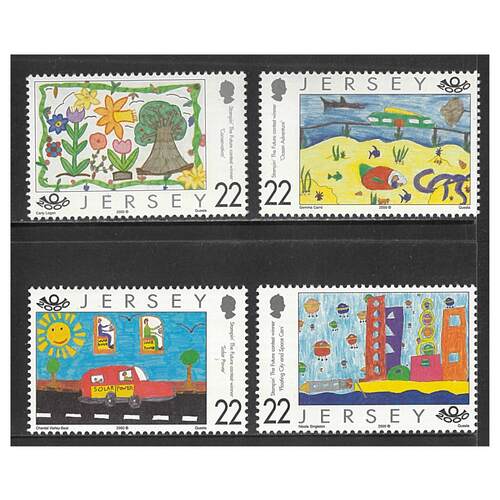 Jersey 2000 Stampin' The Future/Children's Design Set of 4 Stamps SG929/32 MUH