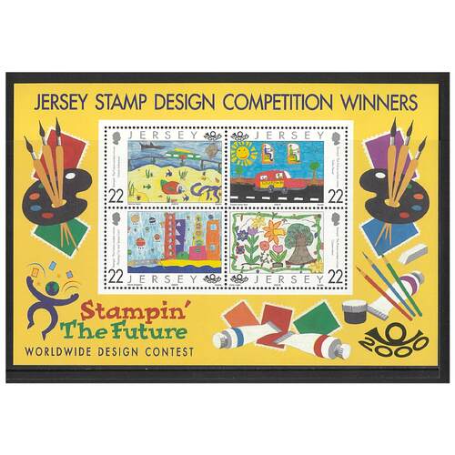 Jersey 2000 Stampin' The Future/Children's Design Mini Sheet SG933 MUH