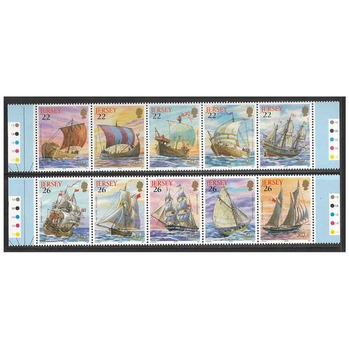 Jersey 2000 The Stamp Show, London/Maritime Heritage Set of 10 Stamps SG936/45 MUH