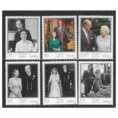 Jersey 2017 Platinum Royal Wedding Set of 6 Stamps SG2208/13 MUH