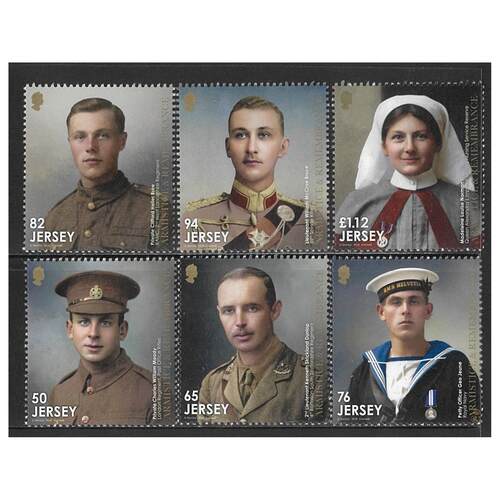 Jersey 2018 Centenary of the Great War 5th Issue Armistice Remembrance Set of 6 Stamps SG2286/91 MUH