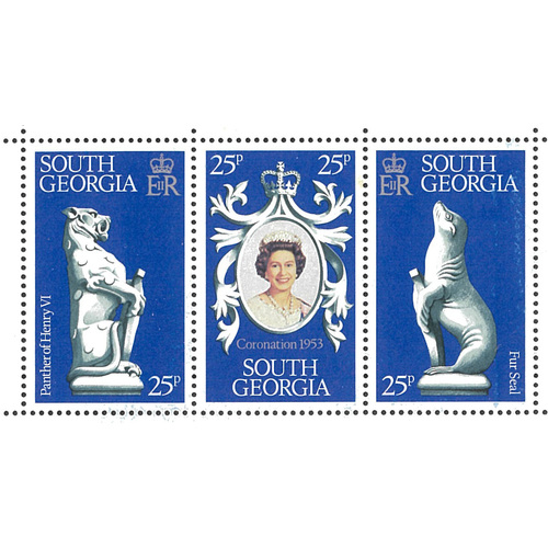 South Georgia 1978 Coronation 25th Anniversary Set of 3 Stamps SG 67/9 MUH