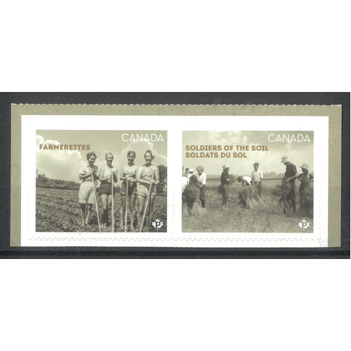 Canada 2024 Farmerettes & Soldiers of the Soil Set of 2 Self-adhesive Stamps MUH