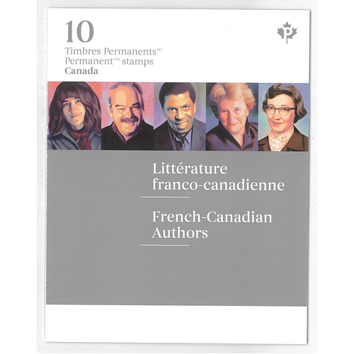 Canada 2024 French-Canadian Authors Booklet of 10 Stamps MUH