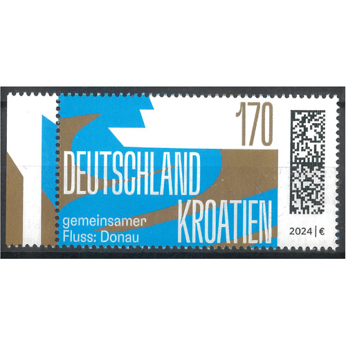 Germany 2024 Danube River Joint Issue with Croatia Single Stamp MUH