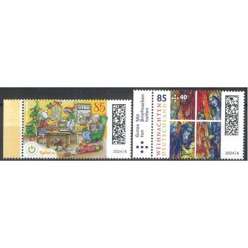 Germany 2024 Christmas Set of 2 Stamps MUH