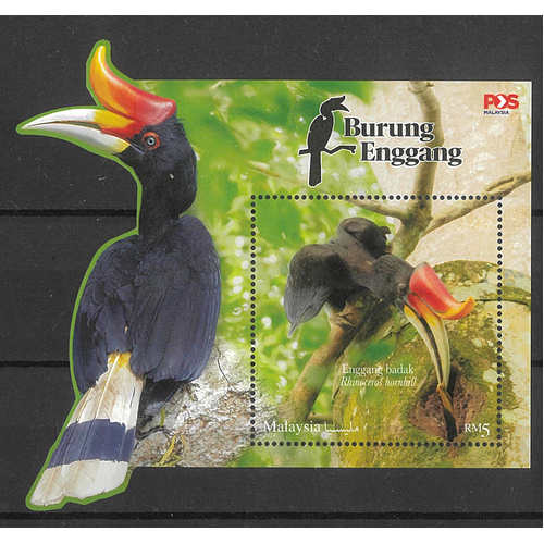 Malaysia 2024 Hornbills/Birds Mini Sheet MUH