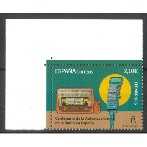 Spain 2024 Autorication Radio Centenary Single Stamp MUH