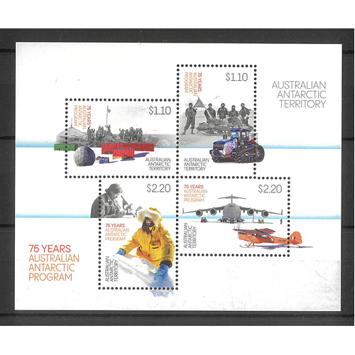 AAT 2022 75 Years Australian Antarctic Program Mini Sheet MUH