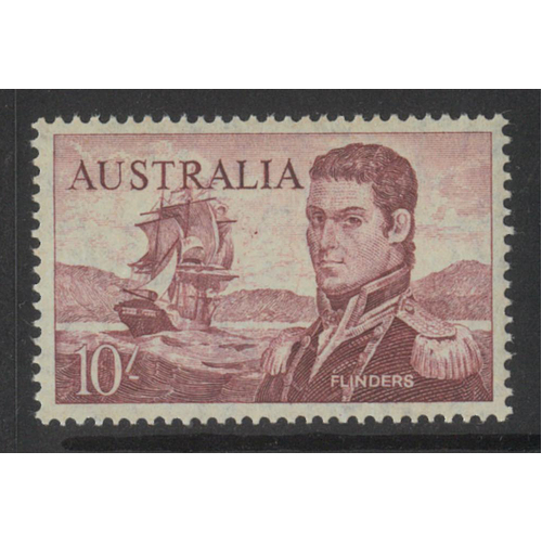 Australia 1964 Flinders 10/- Stamp Cream Paper SG358 Mint Unhinged #AUBK