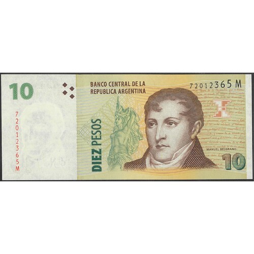 Argentina 2003 Ten Pesos Banknote P354 Unc