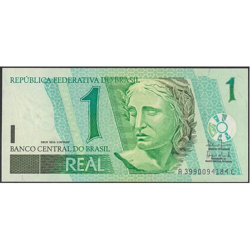 Brasil 1997- One Real Banknote P243Ag Unc