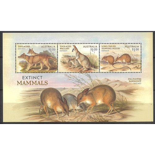 Australia 2023 Extinct Mammals Mini Sheet MUH