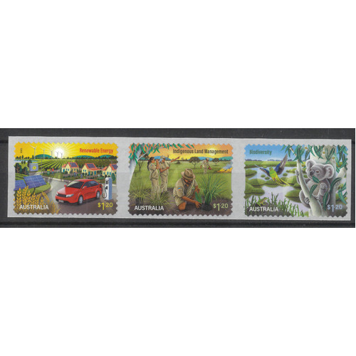 Australia 2023 Sustainable Future Set of 3 Self-adhesive Stamps ex coil MUH