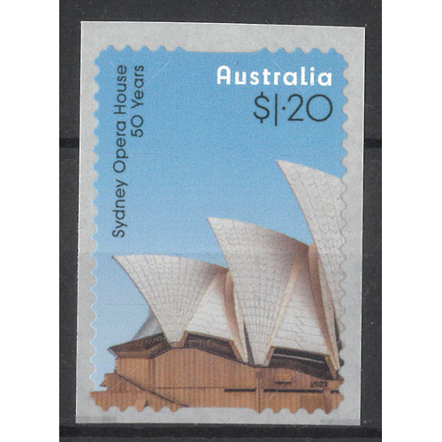 Australia 2023 Sydney Opera House: 50 Years $1.20 Self-adhesive Stamp ex coil MUH