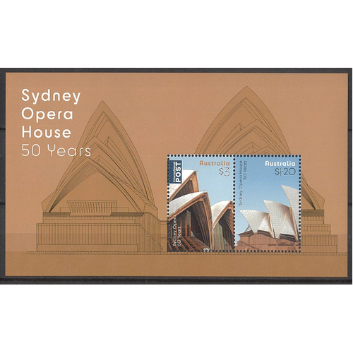 Australia 2023 Sydney Opera House: 50 Years Mini Sheet MUH