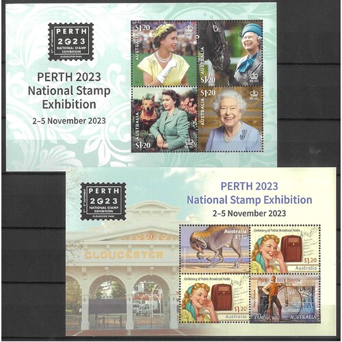 Australia 2023 Perth National Exhibition Set of 2 Mini Sheets MUH