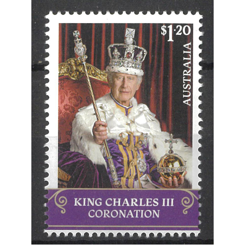 Australia 2023 Coronation of His Majesty King Charles III Single Stamp MUH