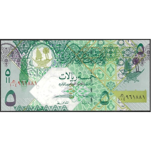 Qatar ND 2003 Five Riyals Banknote P21 Unc