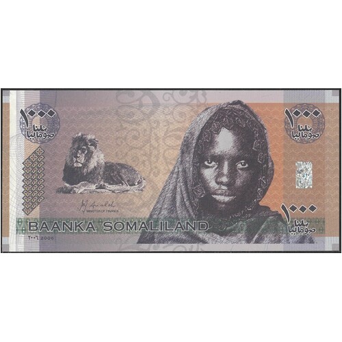 Somaliland 2006 One Thousand Shillings Banknote PCS1 Unc