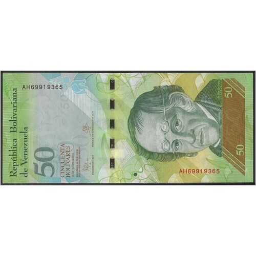 Venezuela 2015 Fifty Bolivares Banknote P92j Unc